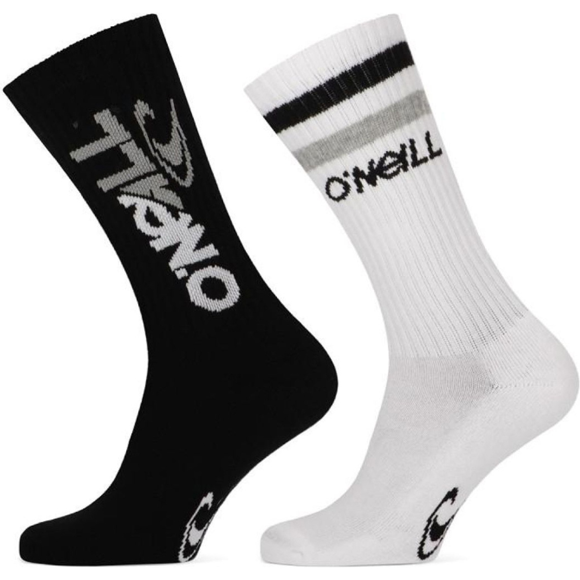 2025 O'Neill Sport Socks Cutting Logo 2-Pack 201093033 - Black / White